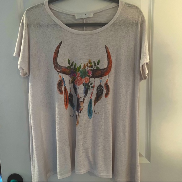 Cute boho skull tee - Picture 1 of 4